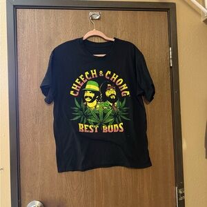 Cheech & Chong Black Graphic T-Shirt